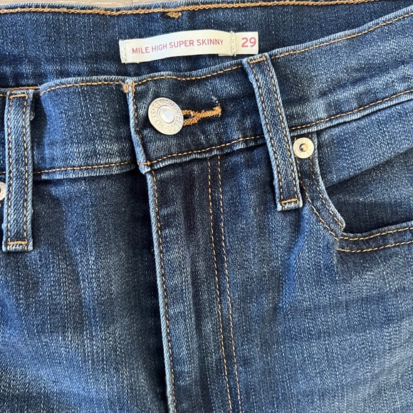 Levi's Mile High Super Skinny Medium Wash Jeans Size 29 - Picture 8 of 13